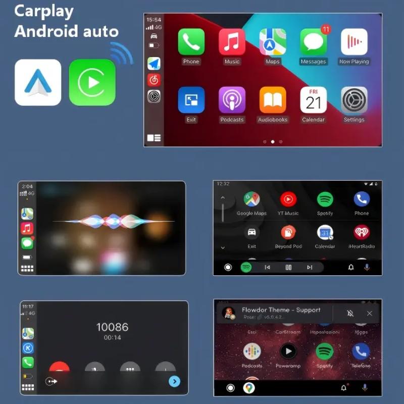 2026 Wireless Carplay Adapter for iPhone/android, Quick Connect, Hands-Free Calling, Bluetooth-compatible Dongle with Charger