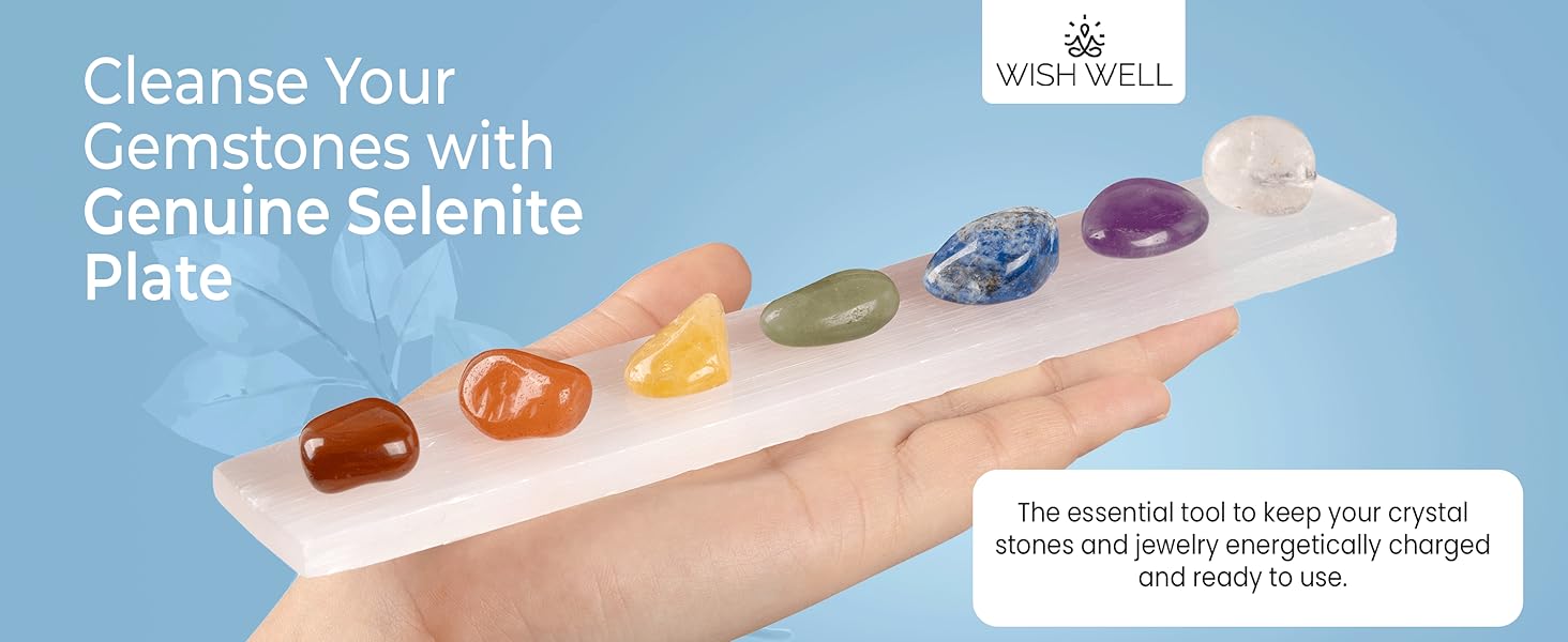 Large Selenite Charging Plate – 7.5 Inches Selenite Crystal Plate– Ideal for Cleansing and Recharging Crystals and Healing Stones, Reiki, Meditation – Protection Crystals – Spiritual Gifts & Decor