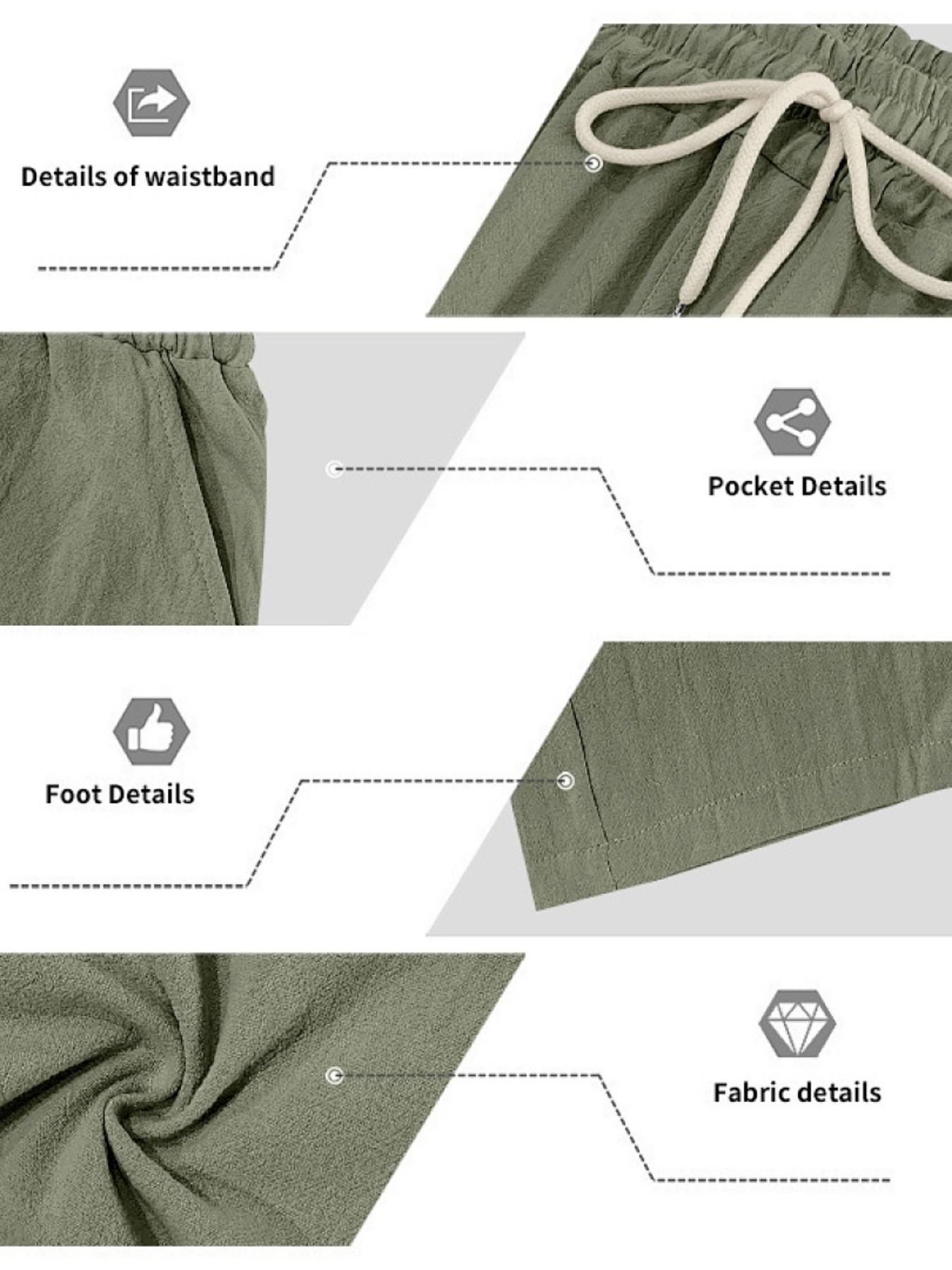 Men's Loose Linen Pants, Simple Luxurious Outdoor Workwear, Sporty Casual Long Pants, New American Style, Comfortable and Stylish