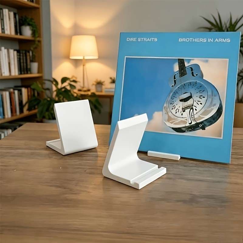 Vinyl Record Stand Desk Display Rack Vertical Storage Holder for LP Albums Music Studio Home Decor Tabletop