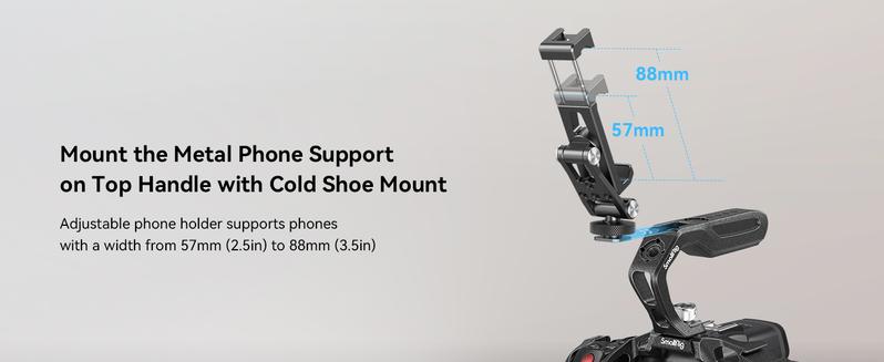 SmallRig Metal phone holder with Cold Shoe Mount, Universal Cell Phone Mount Adapter Support Free Adjustment Joints,Phone Tripod Mount for iphone17 Pro/MAX, for Samsung Galaxy and Other Phones 4382 Electronics Accessories Smartphone