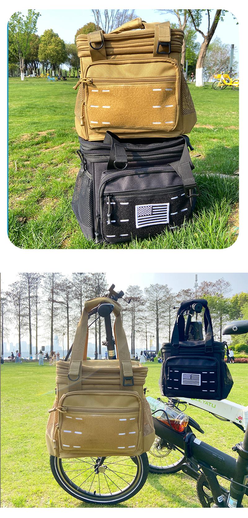 2026(Black) Tactical Lunch Box for Men, Insulated Lunch Bag Adult, Thermal Lunchbox Leakproof Waterproof Cooler Bag, Large Lunch Pail for Work Office Camping Travel , lunch cooler leak bag heavy duty, cooler backpack large waterproof Durable mesh pocket