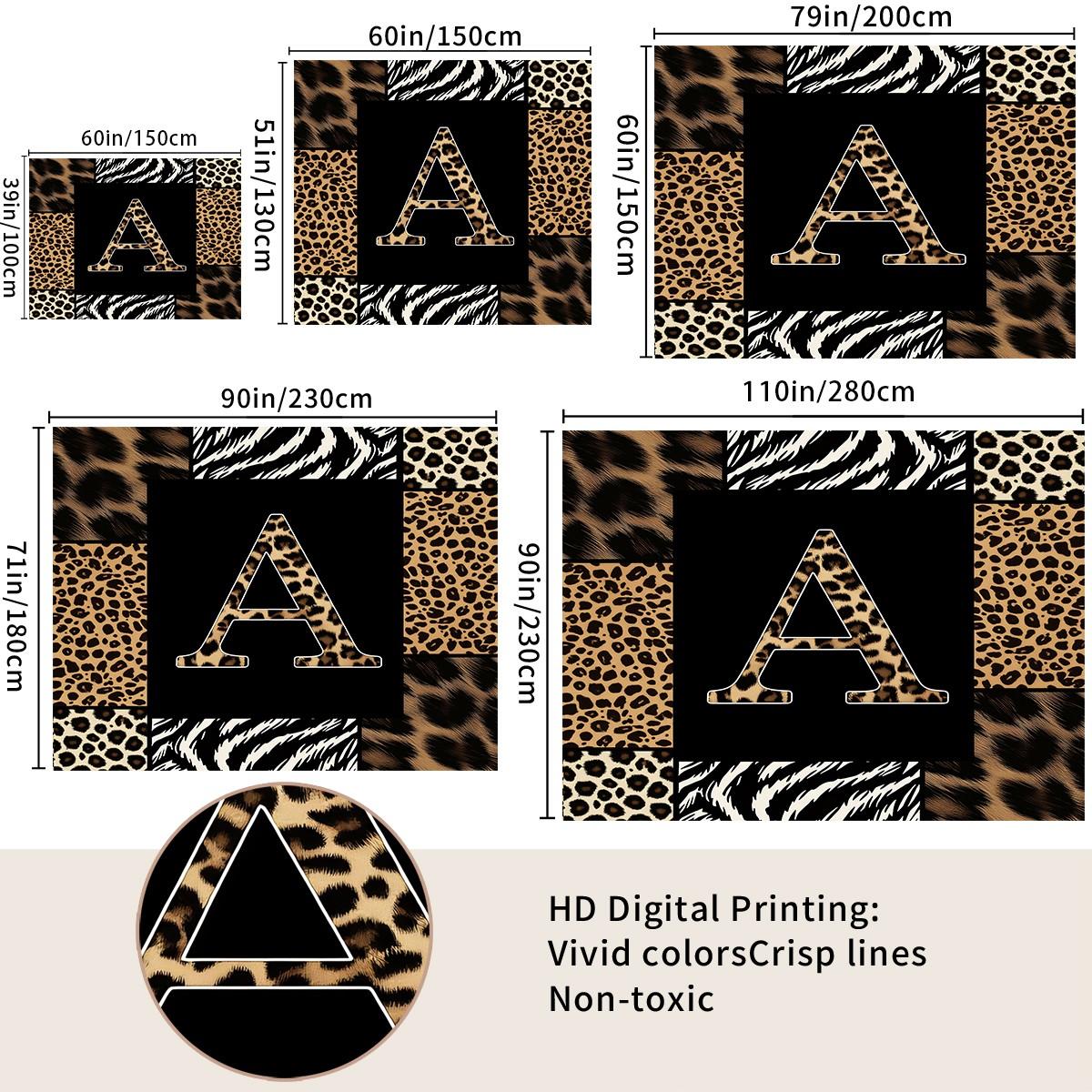 Animal Print Monogram Wall Tapestry, Leopard Zebra Tiger Initial Wall Hanging for Bedroom Dorm, Home Decor Gift for Animal Lovers Animal Print Monogram Wall Tapestry, Leopard Zebra Tiger Initial Wall Hanging for Bedroom Dorm, Home Decor Gift for Anim