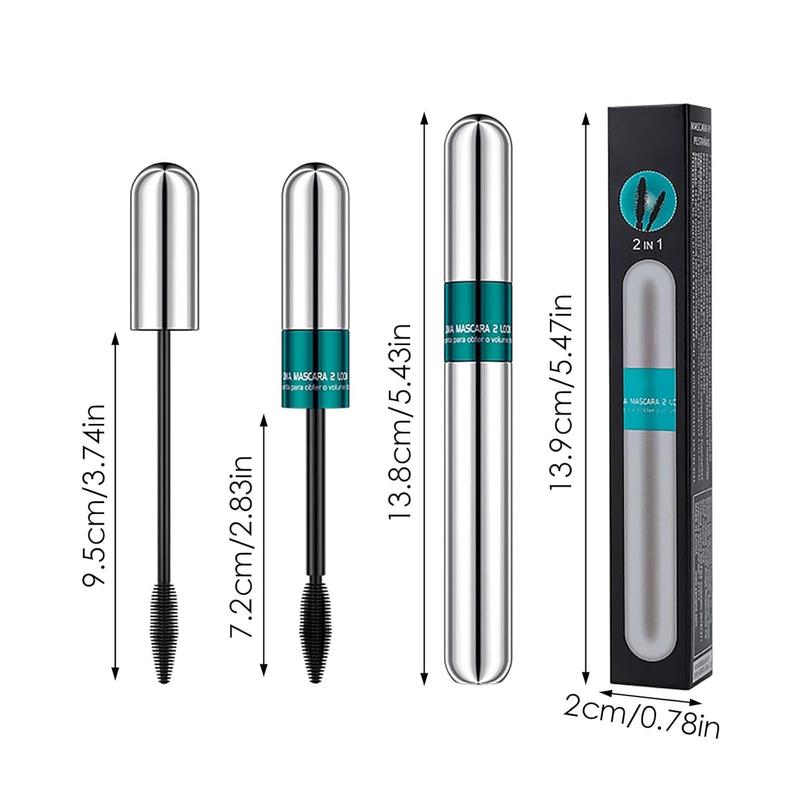 2025 5x Longer Waterproof Mascara, 4D Silk Fiber Lash Mascara, 2 in 1 4D Thrive 5x Longer Waterproof for Natural Lengthening and Thickening Effect wands matte blush panorama loreal liftingmascara