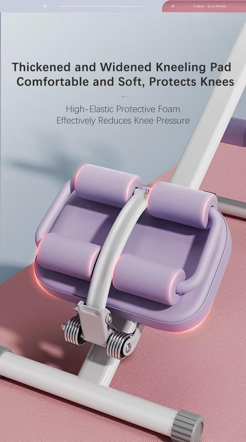 FURICA Adjustable AB Trainer with LCD Monitor Foldable Core Workout Machine for Arms Legs & Buttocks Shaping Home Fitness Equipment 8-Level Height 3-Level Incline Automatic Tracking