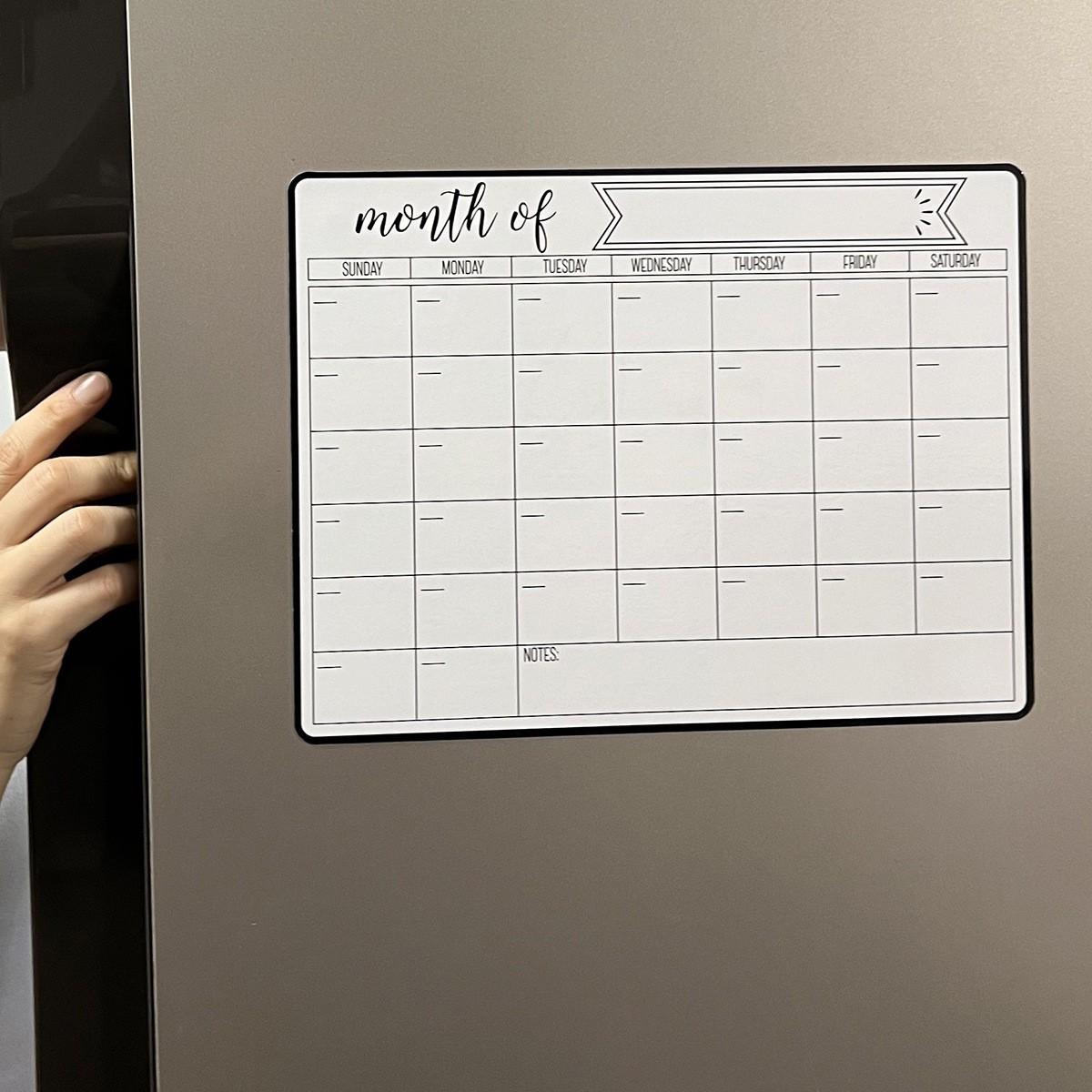 Magnetic Refrigerator Magnet Erasable Whiteboard, Weekly Planner Magnetic Board, Write-On Surface Magnets for Organization & Planning