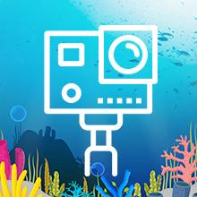 JRing Full Face Snorkel Mask Adult Snorkeling Gear Dry Top Breathing System Foldable Anti-Fog Anti-Leak with Camera Mount