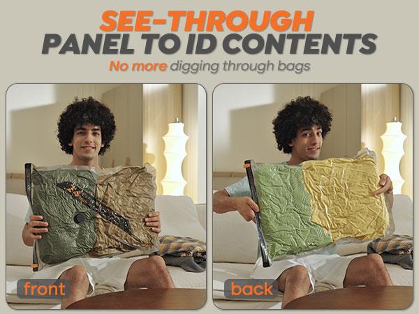 【TikTokShopSpringGlowUp】VACBIRD Upgrade Vacuum Packing Pump Storage Bags Rechargeable Wireless Pump Travel Storage Bags Set -  Portable Space Saver Bags, Travel  Vacuum Compression Packing Seal for Clothes, Seasonal Storage carry-on，3 size hand  organizer