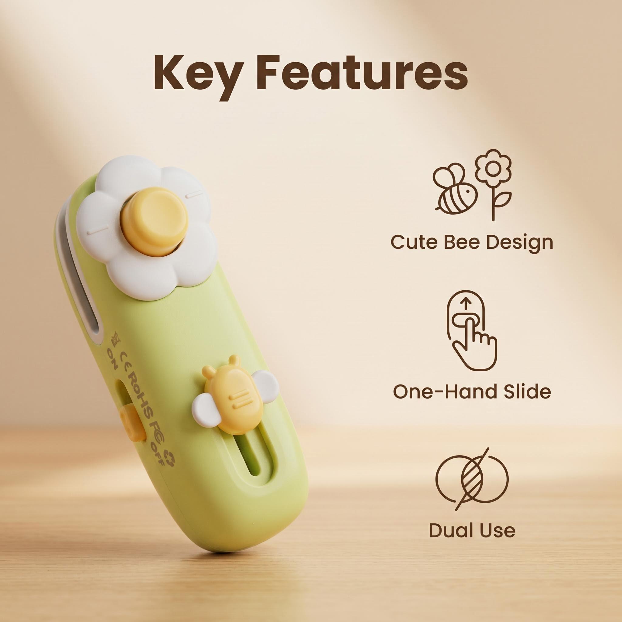 Rechargeable Handheld Multifunctional Mini Heat Bag Sealer - Magnetic Kitchen Food Storage Machine with Hidden Blade, Compact Portable Device That Seals Bags