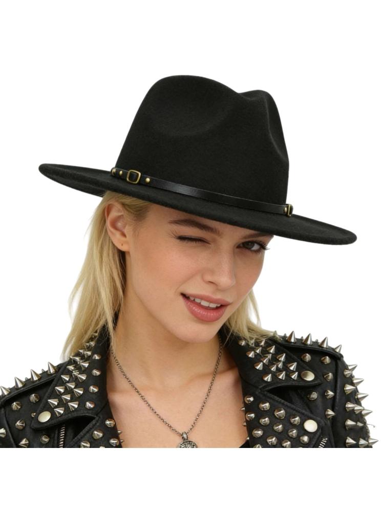 2026 New Trendy Solid Plain Fedora Hat for Men & Women  display picture 1