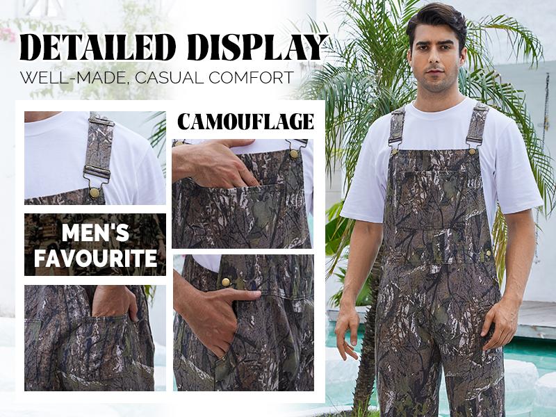 YXLUOKY Stretchy Camo Overalls for Women and Men Hunting Bibs Adjustable Denim Coveralls Work Utility Camouflage Jumpsuit Rompers Redneck Menswear YXLUOKY Stretchy Camo Overalls for Women and Men Hunting Bibs Adjustable Denim Coveralls Work Utility Camouflage Jumpsuit Rompers Redneck Menswear