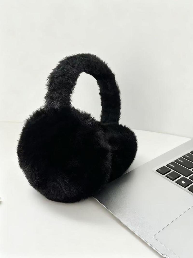 Winter Foldable Ear Warmer, Ear Protectors, Thick Soft Fleece Material, Random Color, Suitable for Commuting, Cycling, Skiing, Outdoor Activities