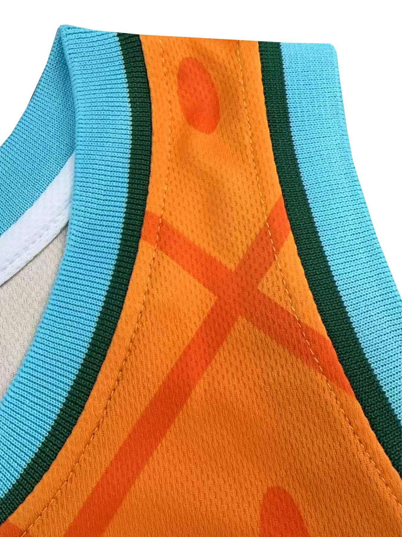 Unisex OKC 2 Basketball Jersey - Embroidered Pineapple Print Breathable Sleeveless Shirt, Casual Cartoon Streetwear Top for Men Women, Sports Clothing