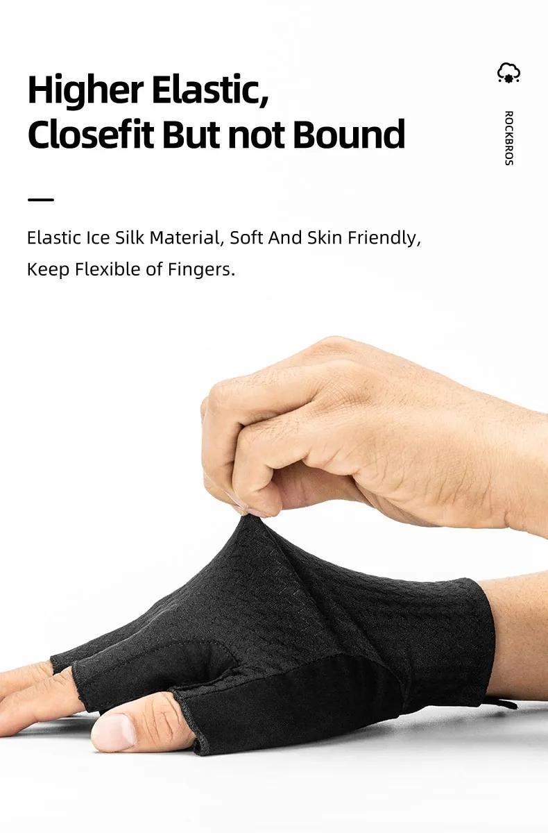 ROCKBROS Cycling Gloves Bike Gloves Biking Gloves for Men and Women Half Finger MTB Road Bicycle Gloves - Absorbing Gel Pad Anti-Slip Breathable Motorcycle Mountain Bike Gloves Unisex