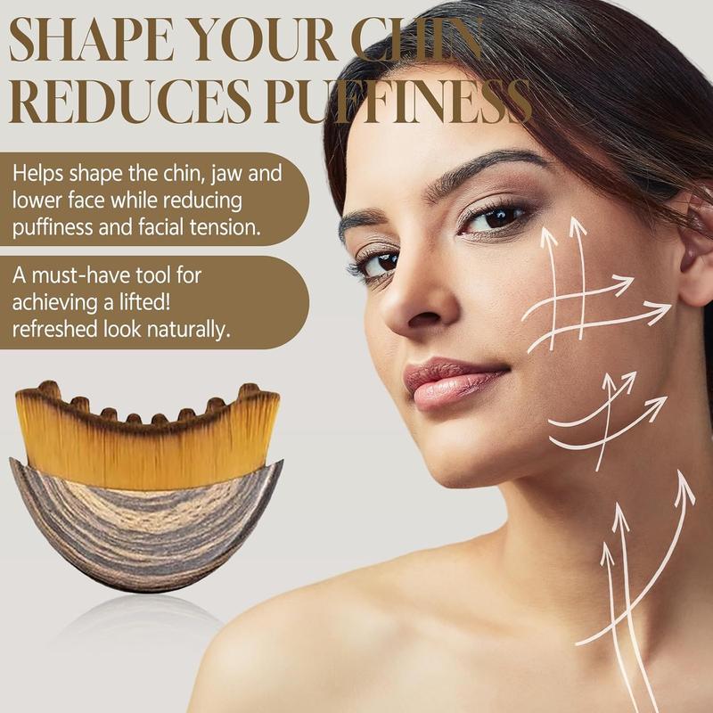 Lymphatic Contour Face Brush, Dry Brushing Face Brush, Lymphatic Drainage Massager for Face, Chin & Jawline Sculpting, Ergonomically Designed to Fit The Skin Precisely and Relieve Fatigue (1PCS)Christmas gifts, New Year gifts, Black Friday