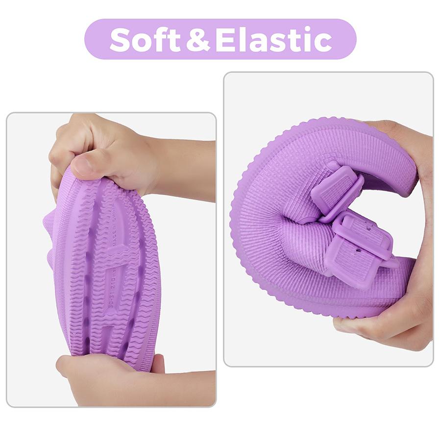 Pillow Slippers for Men and Women  | Adjustable Double Buckle Shower Slides | Cushioned Thick Sole Sandals