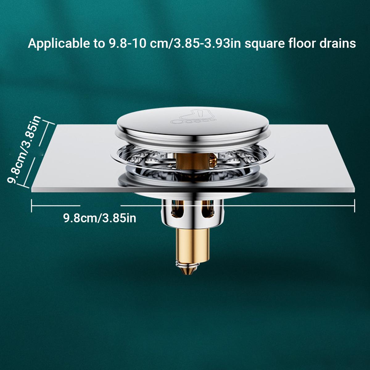 Full Copper Body Pop-Up Drain, High-Density Anti-Odor Design, Efficient Ventilation & Leak-Proof Construction, Universal Fit for Bathroom Use