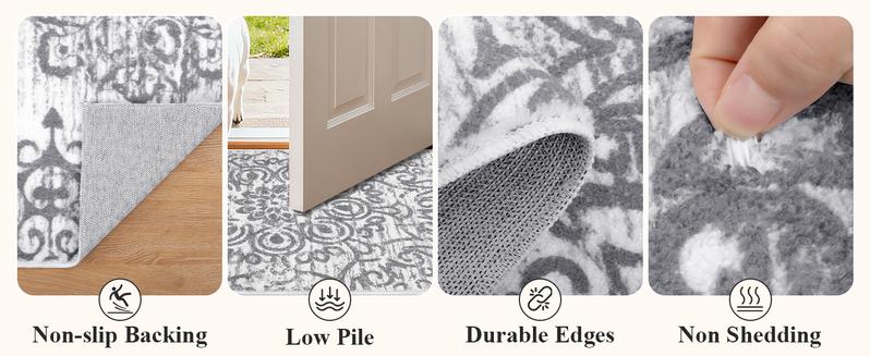 2'x8' Hallway Runner Rug  Washable Vintage  Rugs Non Slip Laundry Rug Runner Boho Floor Carpet Runners for Hallways Entryway ,Laundry  ,Kitchen, Bathroom