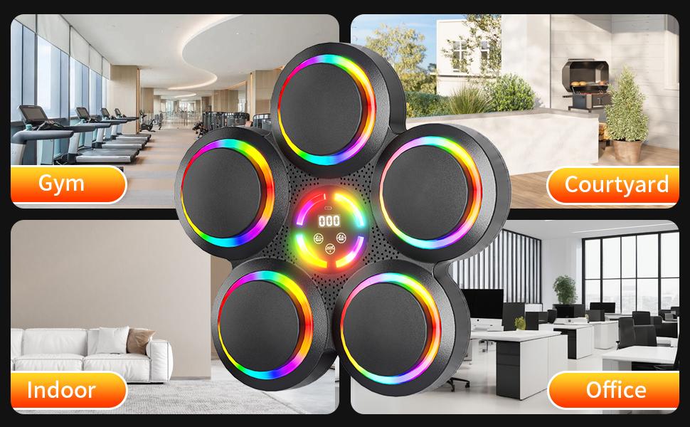 Smart Musical Boxing Machine with Boxing Gloves - 2026 Upgraded Music Box Machine for Kids & Adults, Wall Mounted Bluetooth Rhythm Punching Trainer, Home Fitness Gift