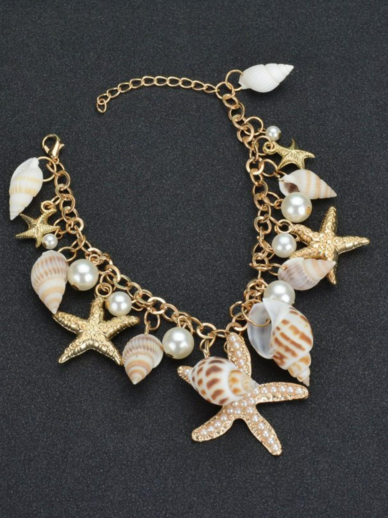 International Fashion Tide Ocean Bohemian Bracelet, Starfish Shell Jewelry, Trendy Accessory for Women, Unique Handmade Design