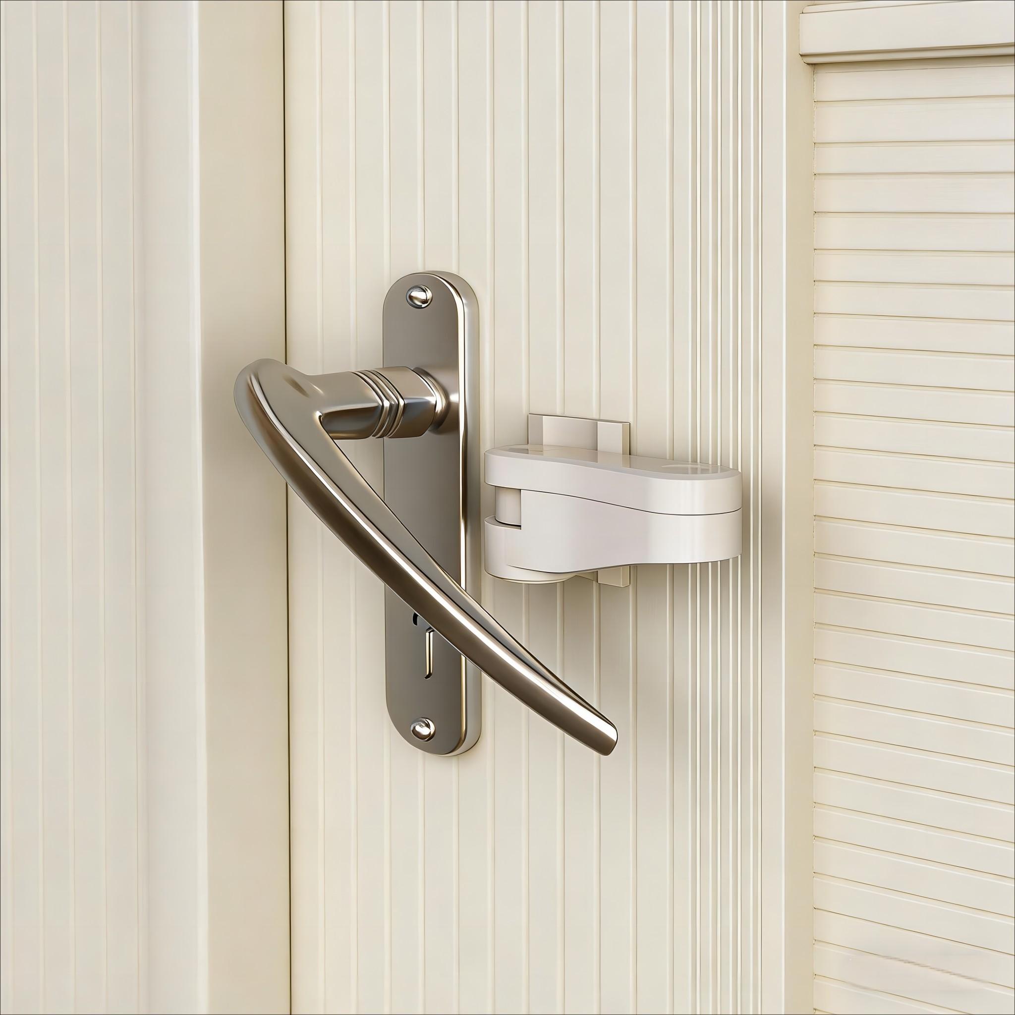 Single Door Handle Safety Lock, Pure Color Door Handle Lock, Home Decor Door Handle Lock, Bedroom Accessories, Secure and Stylish