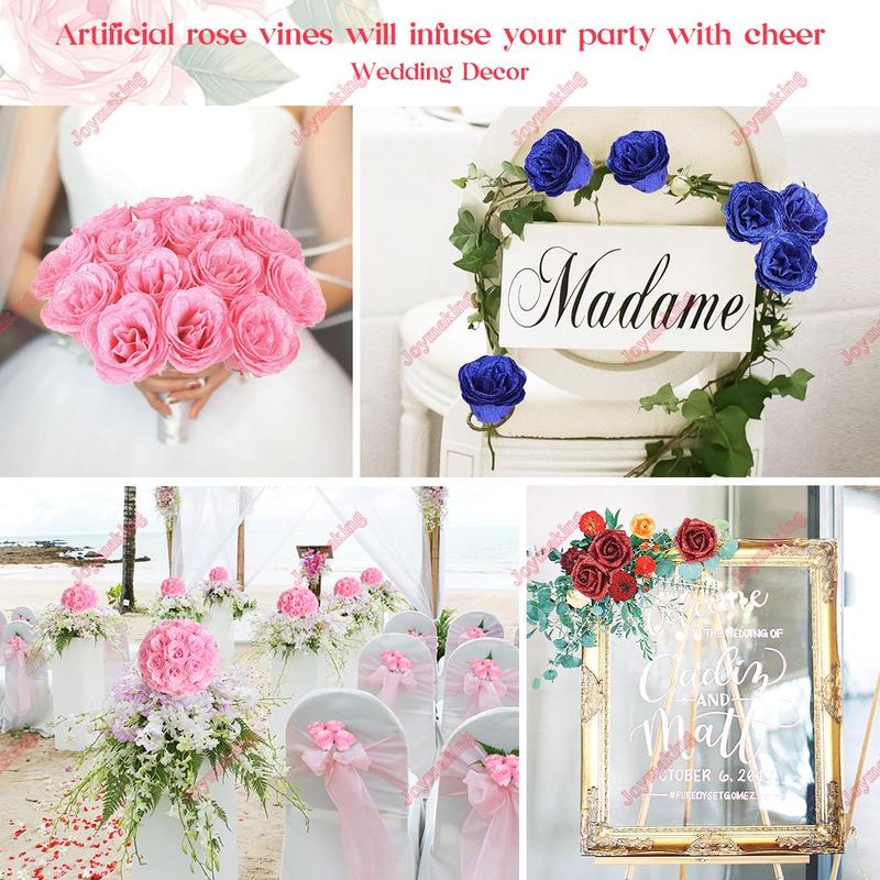 Valentine's Day 24/36 Pcs Glitter Roses Bouquet Set with 3D Butterflies Crowns & Ribbons for Girlfriend Wife Mom Friend Women Gift Perfect for Birthday Engagement Wedding Anniversaries Graduation