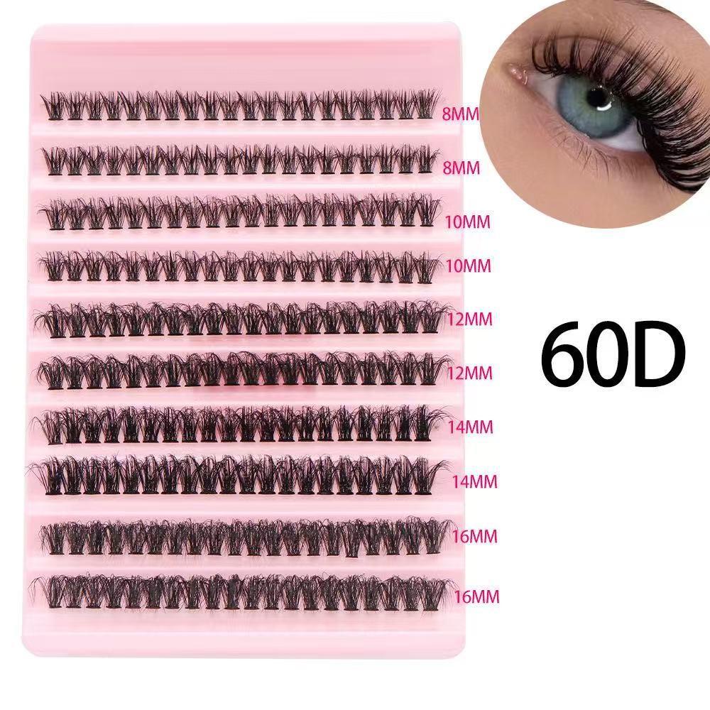 40D/60D/80D/100D segmented false eyelash set, thick three-dimensional large capacity grafting eyelashes
