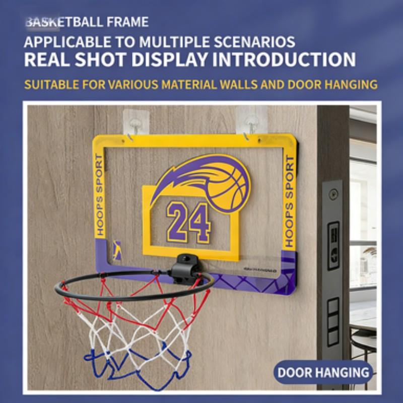 Indoor Basketball Hoop for Kids, Office Door Basketball Hoop, Mini Basket for Teens and Adults, Includes 1-3 Balls, Perfect for Room Doors, Home Workout Equipment, Indoor Basketball Set