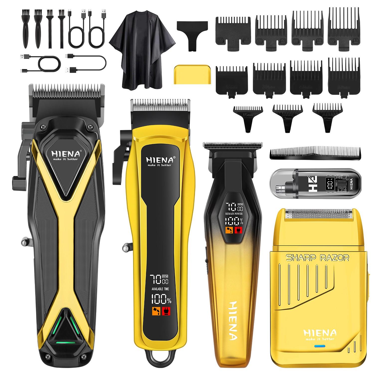 5-piece electric barber beauty combination men's professional hair clipper cordless hair clipper rechargeable trimmer men's beard trimmer hair clipper and hair clipper kit Wireless Hair Cutter Hair Clippers Set