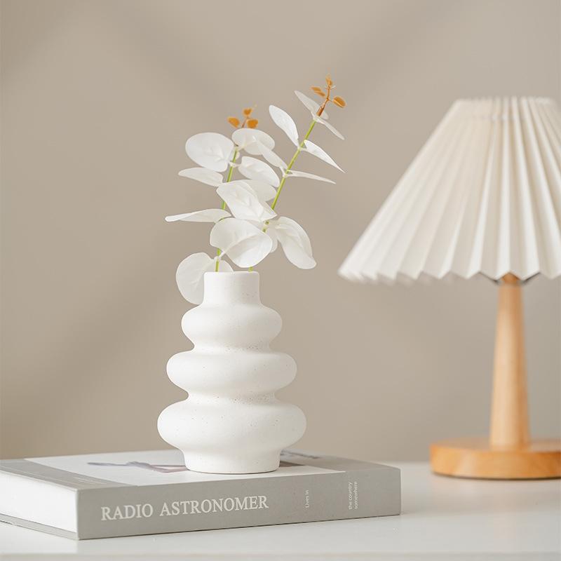 4 Piece Minimalist Ceramic Vase Set With 4 Colors Perfect for Rustic Modern Farmhouse Decor Living Room Shelf Table And Entryway Ideal Gift for All Occasions Home Decorative Vase