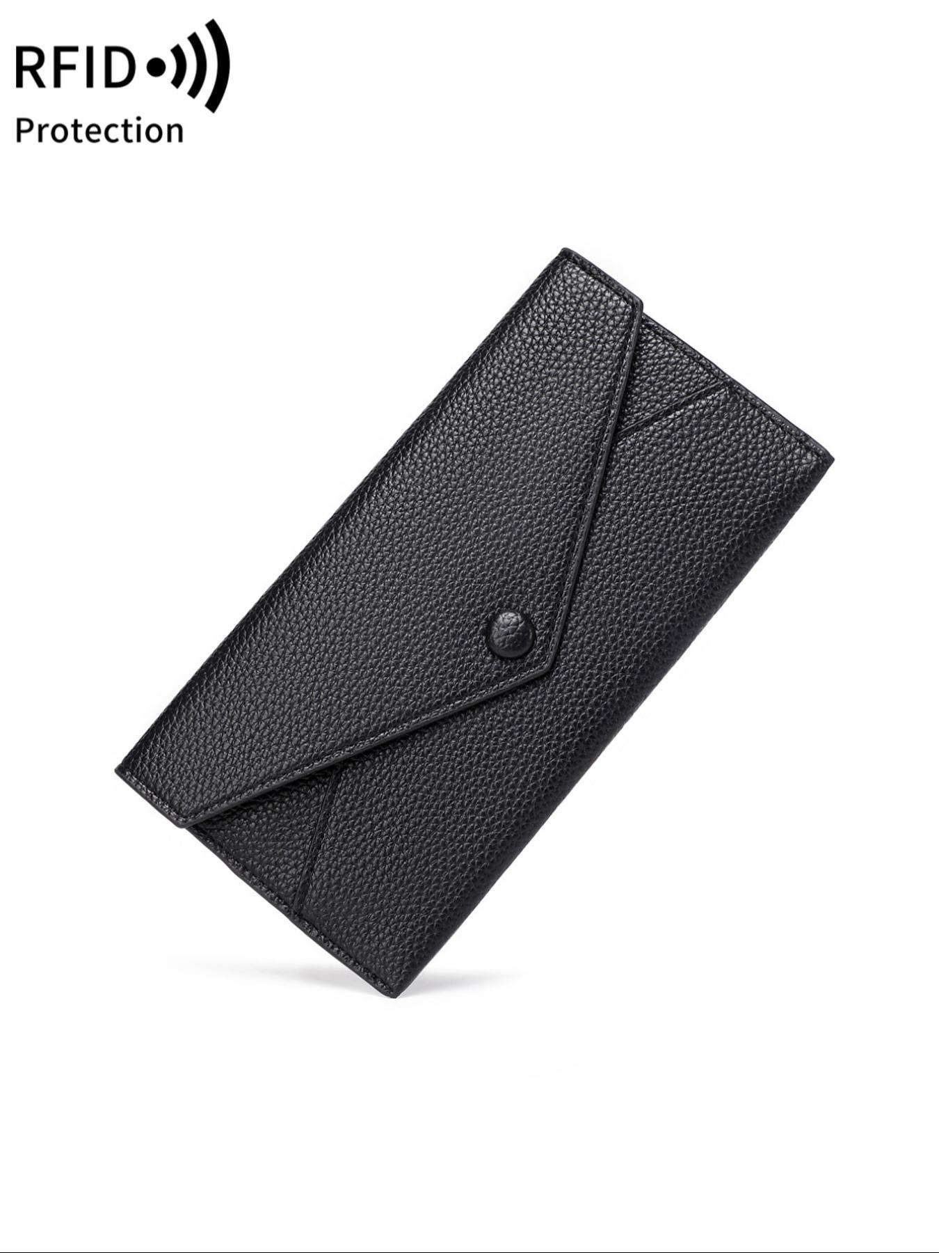 2025 New Style Solid Color Long Wallet, Fashionable Pu Leather Zipper Wallet for Women & Men, Casual Trendy Versatile High-quality Wallet for Daily Travel Work Commute, Rfid Blocking Wallets