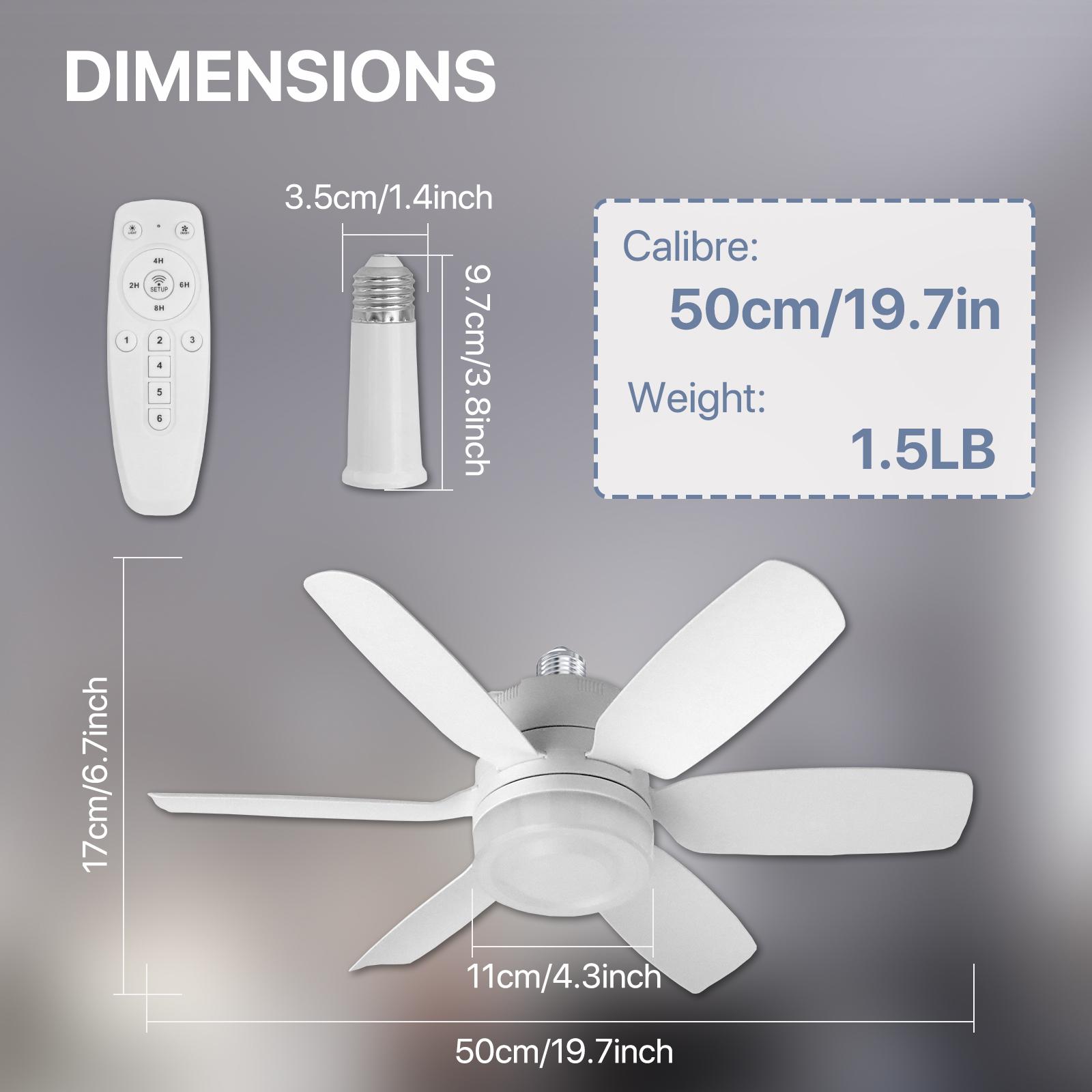 GLITGATE Ceiling Fans with Lights and Remote with Double-Bearing Structure,E26 Screw Socket Pendant Light,6 Speed 3 Color Fan Lights with Extender in summer for Bedroom,Kitchen,Study,Halloween, Black Friday, Christmas