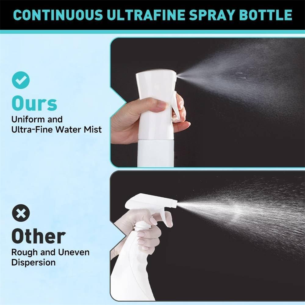 200ml/300ml empty spray bottles, refillable fine mist spray bottles, suitable for hair styling, cleaning, gardening, continuous watering, and also can be used as a sprayer.