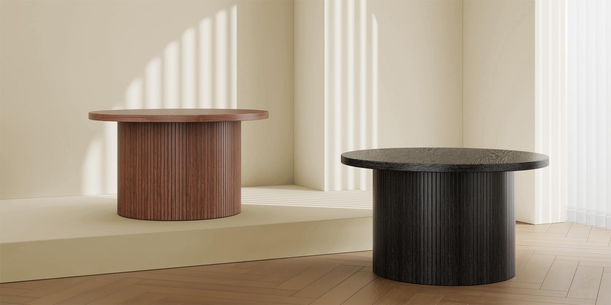 【SPRING GLOW UP】onbrill Fluted Collection - TV Stand & Coffee Table & Buffet Cabinet for Livingroom; Bedroom Furniture,Christmas Gift