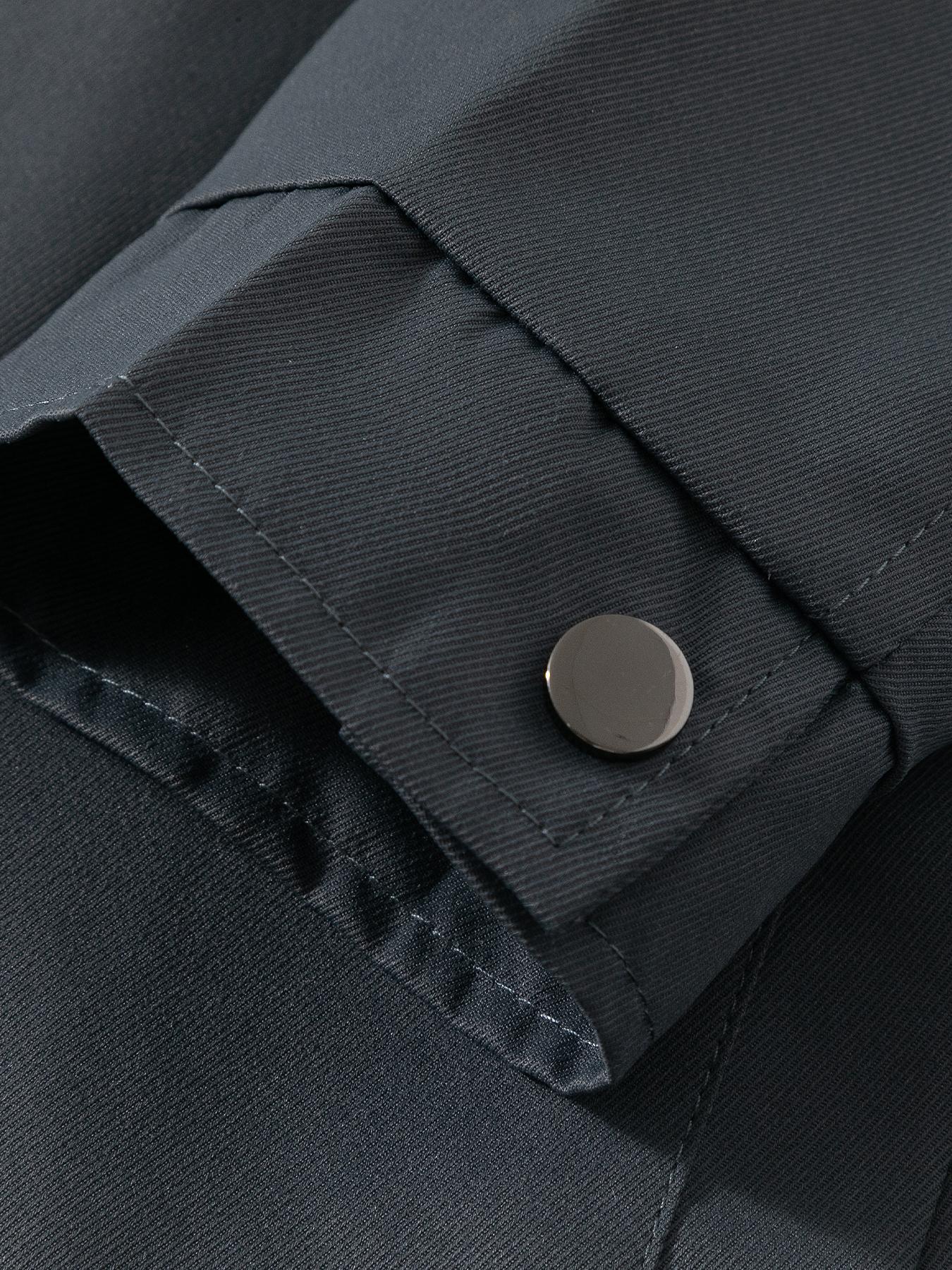 Men's Spring and Autumn Lightweight Casual Jacket - Simple Office Solid Color Light Business Style Collar Jacket, Button Front and Button Closure Design, Machine Washable, Polyester Fiber, Suitable for Daily Leisure, Work and Formal occasions