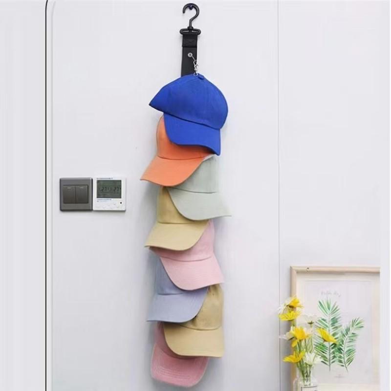 1pc，Wall-Mounted Hat Organizer with 8 Clips, Large Capacity Multi-Functional Storage for Home and Closet, High-Quality Hat Collector Box