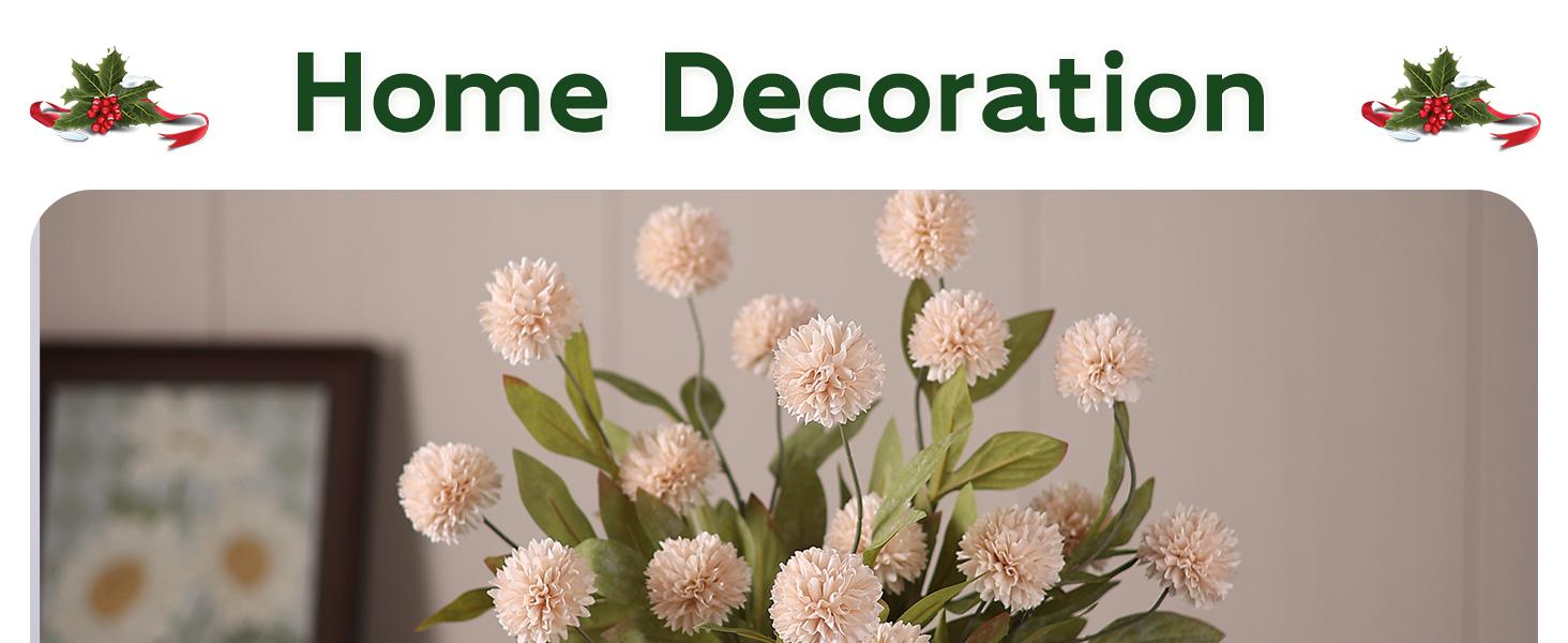 12 Pcs Faux Silk Pompon Mum Artificial Flowers for Vase -27", Bulk Fake Chrysanth Branches with Stems for DIY Bouquet Centerpieces Wedding Fillers Arrangements Shower Decorations (Beige)