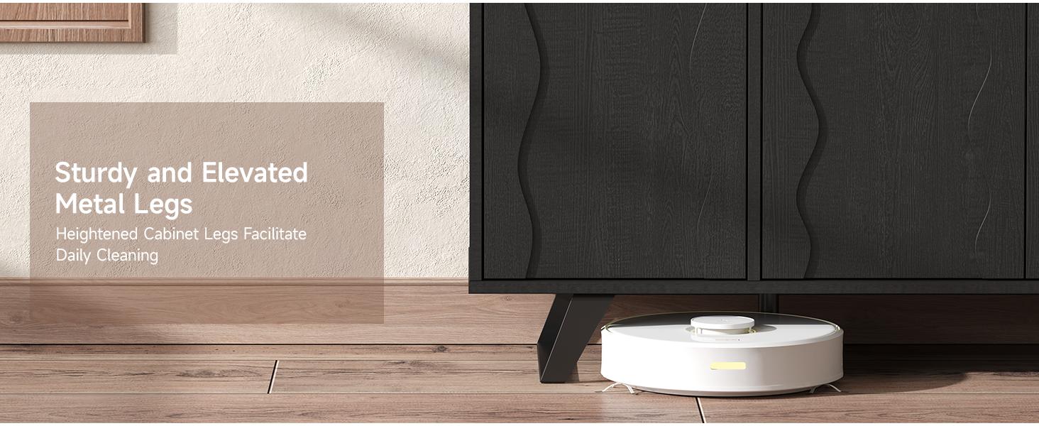 【Wavy Panel Design】ONBRILL 63" Sideboard Buffet Cabinet, Kitchen Buffet Storage Cabinet, Mid Century Modern Storage Cabinet with 4 Doors & Shelves, Wood Coffee Bar Console Wine Bar for Living Room, Kitchen,Hallway