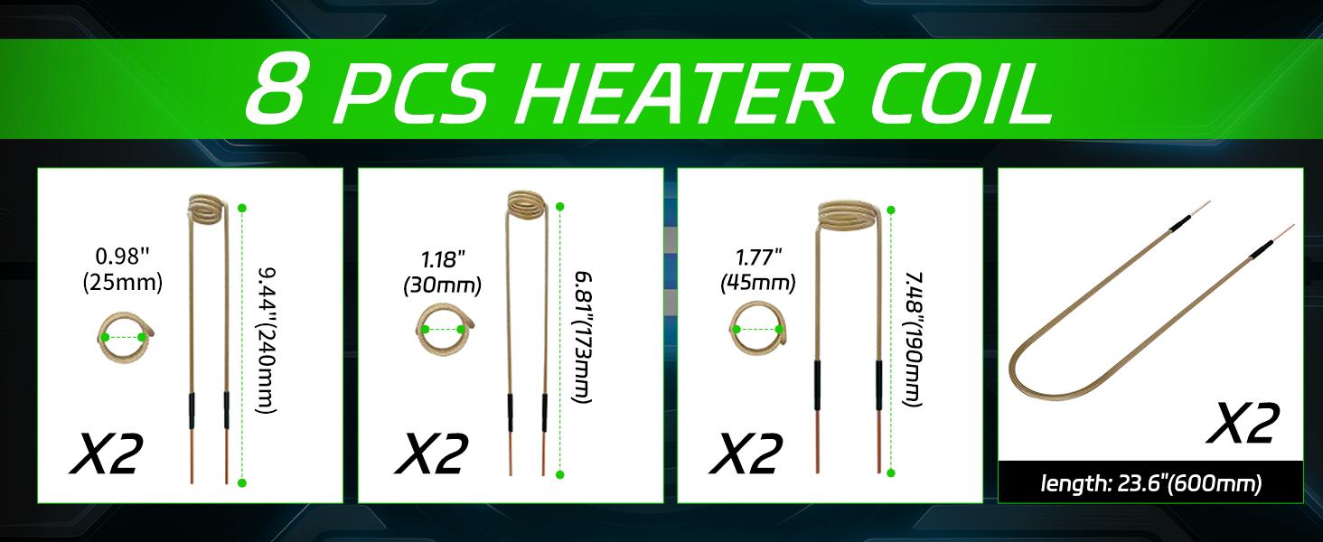 SOLARY Green Induction Heater Kit – 1100W Durable Rusty Bolt Remover with Coils & Black Aluminum Case