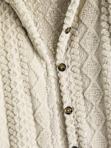 Women's Solid Color Fuzzy Hooded Jacket, Casual Long Sleeve Outerwear for Daily Wear, Ladies Clothes for All Seasons, Winter Womenswear