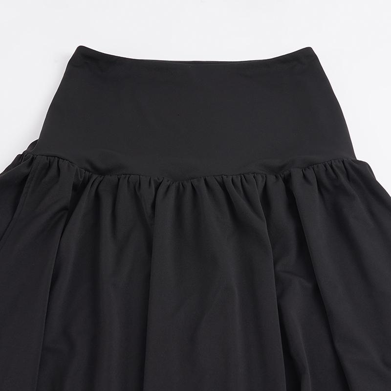 Elegant Low Waisted Women's Slits Long Skirt, Vacation French Style Solid Chic Split Bottoms,Solid Color Leisure Business Versatile Outfits, Flowy Skirts
