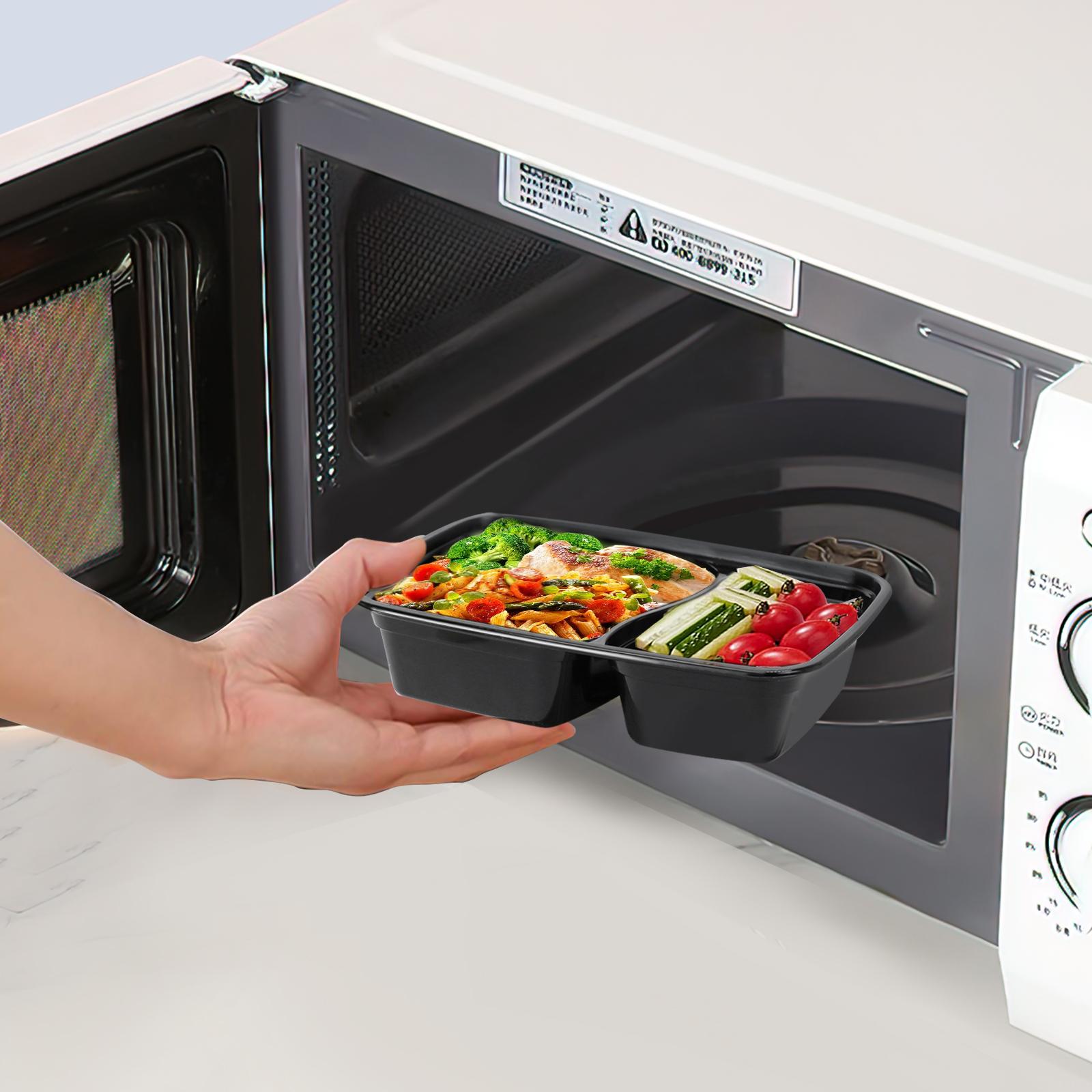 20 Pack Leakproof Meal Prep Container Food Storage Lids Stackable Disposable Food Containers Tray Food Clamshell Containers Clear Take Out Boxes with Lids Stackable Leakproof Microwave & Freezer Safe Meal Box Set