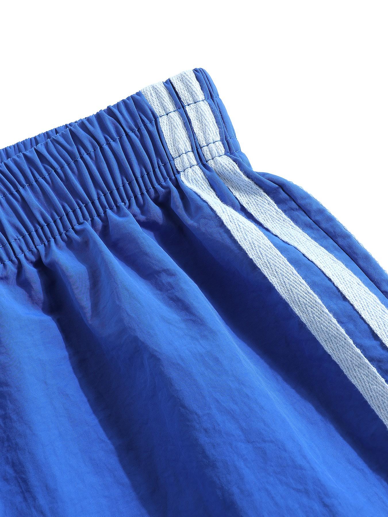 Women's Side Striped Elastic Waist Casual Summer Shorts, Loose-Fitting Short Pants, Plain Fs-Camo Style, Perfect for Daily Wear, Casual Relaxed Shorts