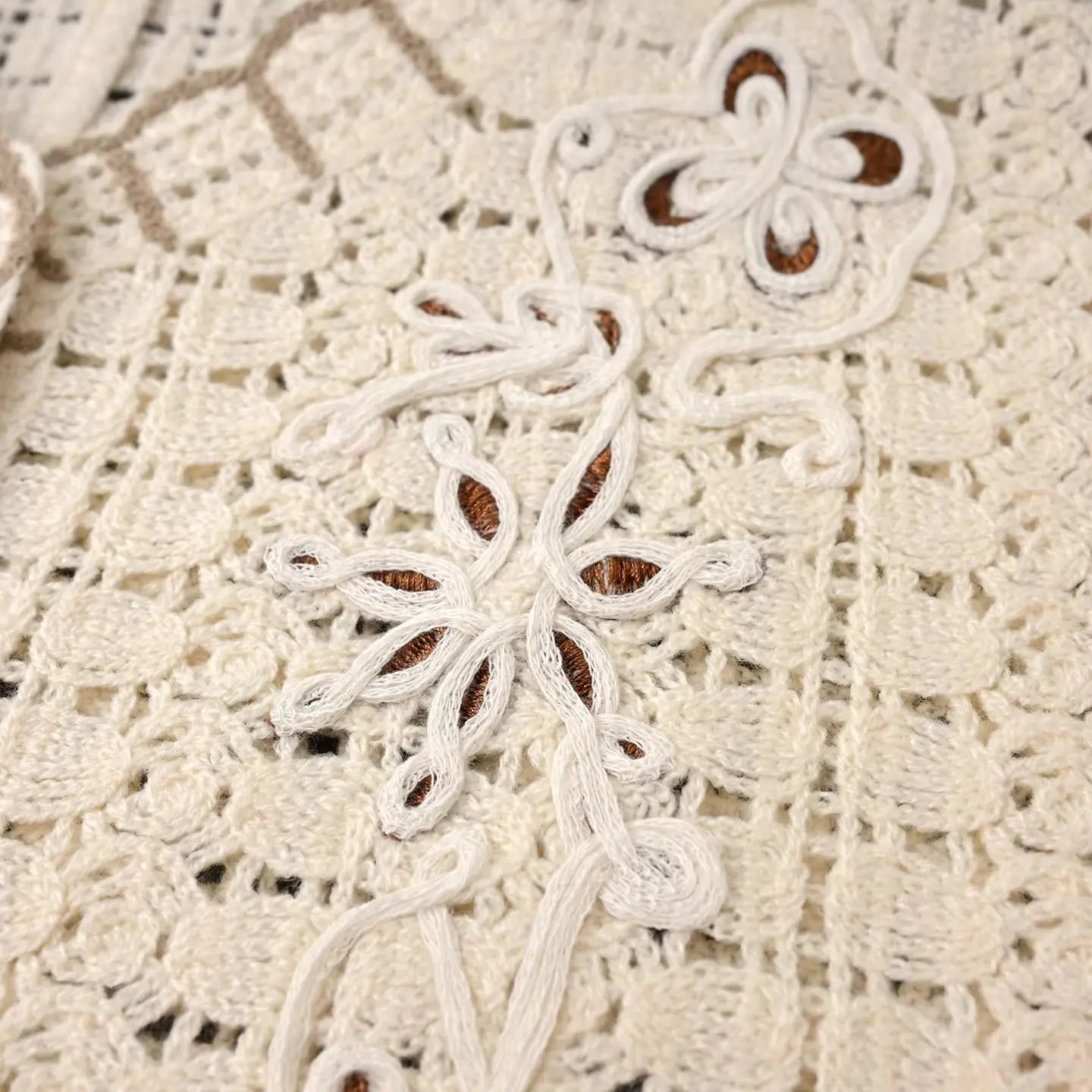 Women's Crochet Knit Vest Waistcoat Floral Embroidered Button Down Sleeveless Blouse Tops Summer Boho Vintage Cottagecore