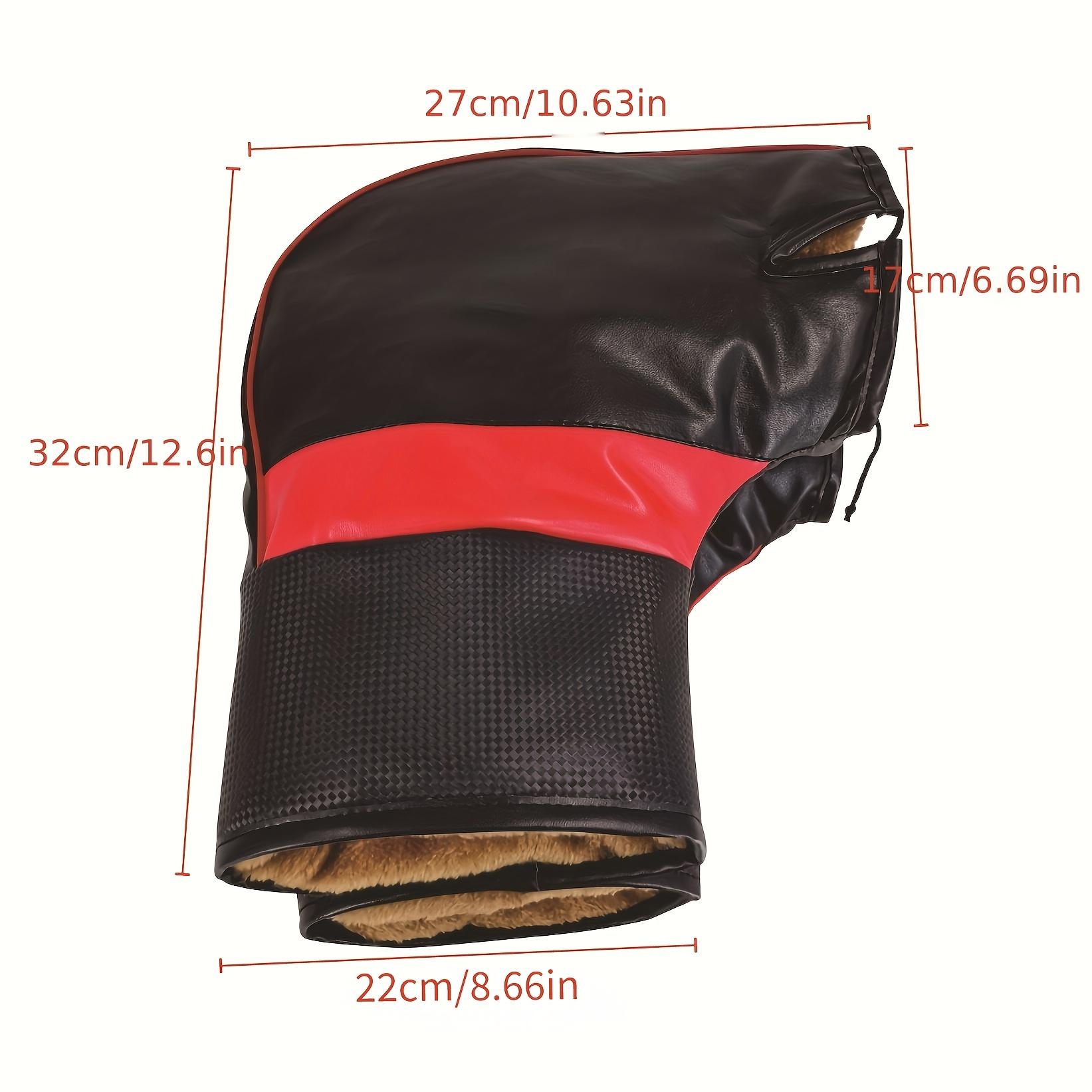 Winter Motorcycle Handlebar Covers, Electric Bike Windproof Gloves, Fleece Lined Thick Reflective Strips, Cross-Border