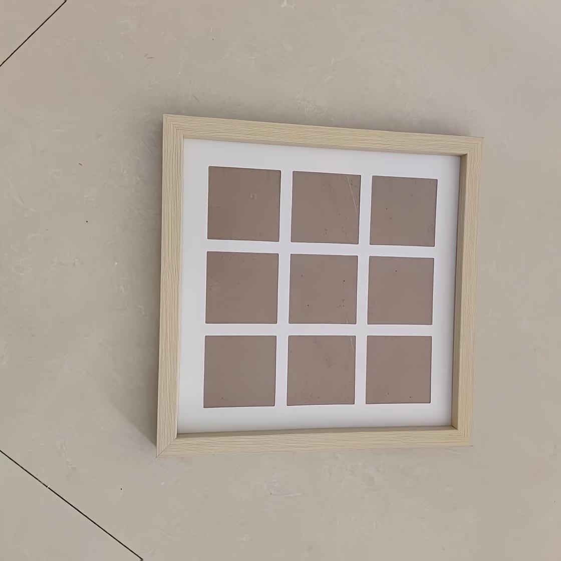 9-Grid Photo Frame, and Grid for Art Display, Home Decor for Living Room, Bedroom, Study, Dining Room, Unique Desktop Memory Art