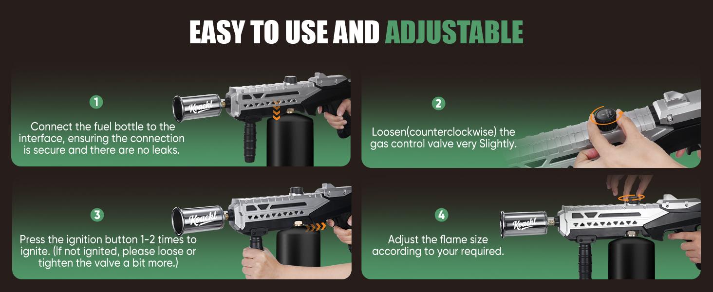 Kitchen Torch, Powerful Propane Torch for Steak Searing, Adjustable Culinary Torch for Home Baking Supplies, Ice & Snow Melt, Campfire Starter, Multi-functional Welding Machine Kits for Creme Brule,Valentine's Gift Ideas(Tank Not Included)