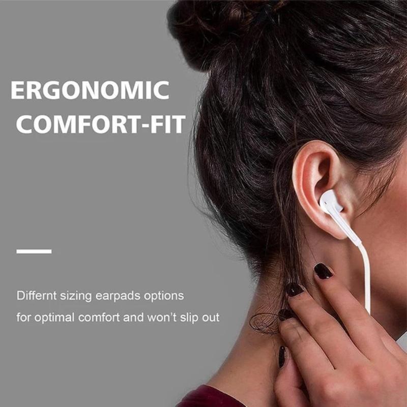 Type-C Wired Semi-In-Ear Everyday Earbuds, Minimalist Design, Clear Audio, Crisp Calls, Compatible with iPhone & Android, Ideal for Daily Use