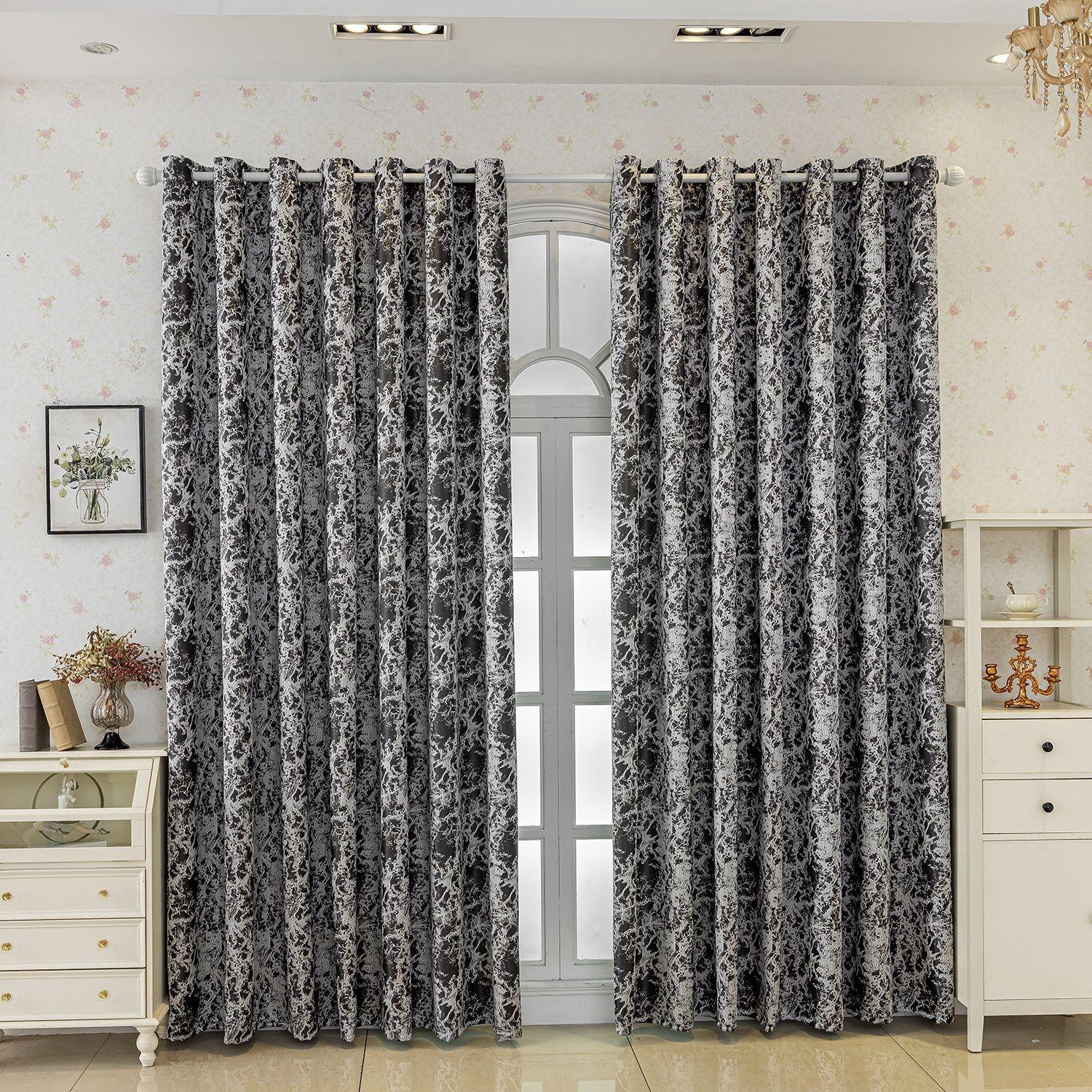 Tree Bark Pattern Jacquard Curtain, Modern Minimalist Blackout Curtain, Style, Single Piece Curtains
