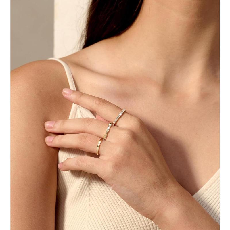 Tewiky Stackable Rings For Women Non Tarnish Dainty Real Rings Set Thumb Fashion Thin Ring Pack Simple Unique Statement Rings Jewlery Women 5/6/7/8/9/10 Fashion For dealsforyoudays Gift Jewelry For Valentine's Day gifts